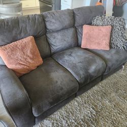 Hudson Furniture Slate Grey Sofa & Love Seat Recliners