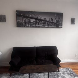 Black Two Seater Couch/futon