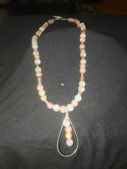 Pink and clear beads five bucks