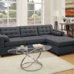2-Pcs Sectional Sofa
Color: Gray
Bonito Seccional De Piezas Color Gris