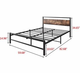 Queen bed with mattress and 2 night stands