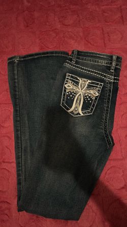 Bootcut rhinestone jeans