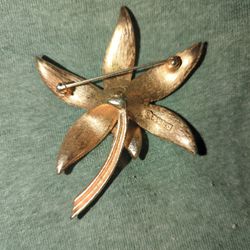 Ammons Brushed Gold Brooch