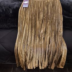 New Long Silky Skirt Gold Or Silver 