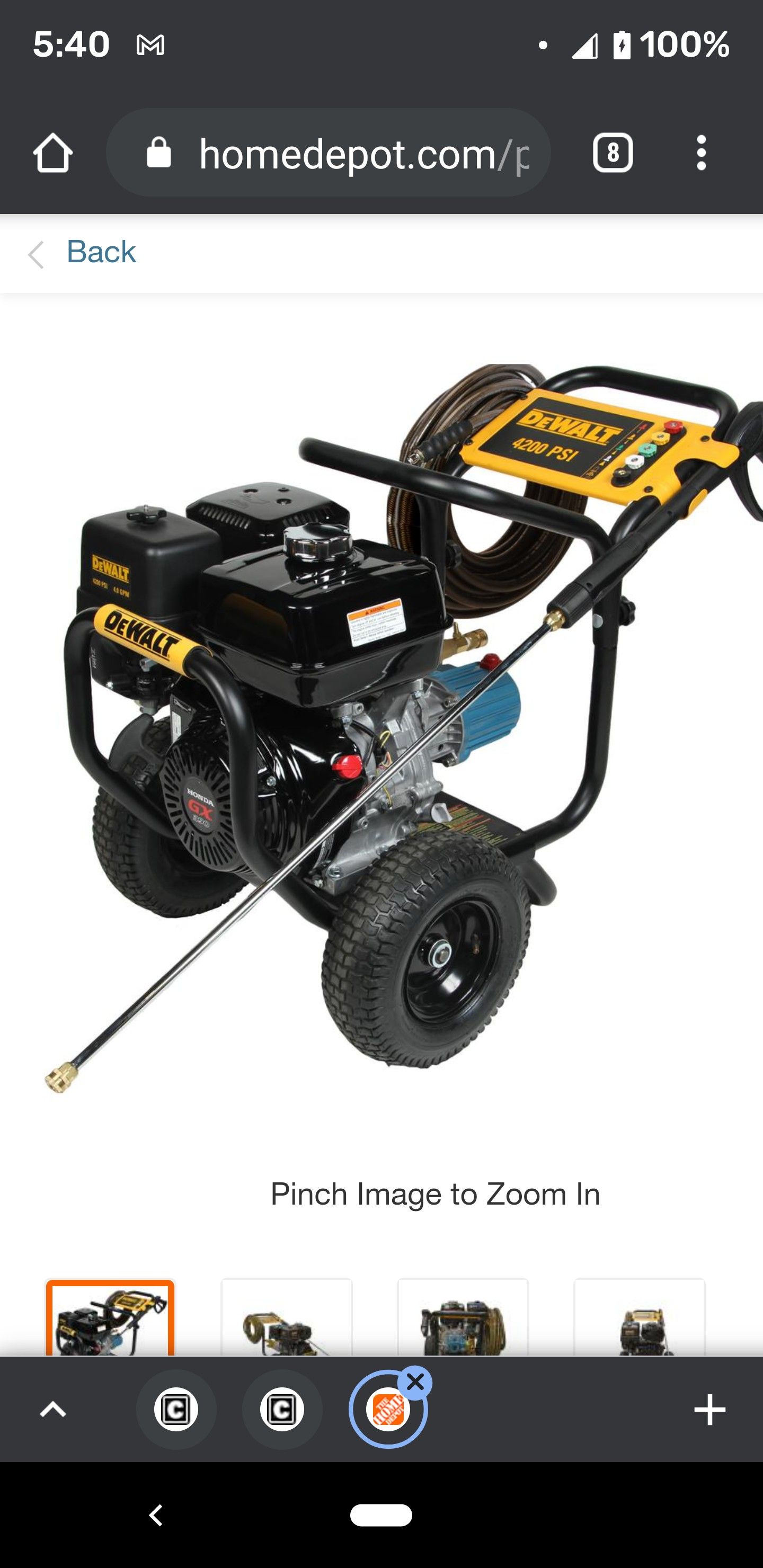 Dewalt pressure washer