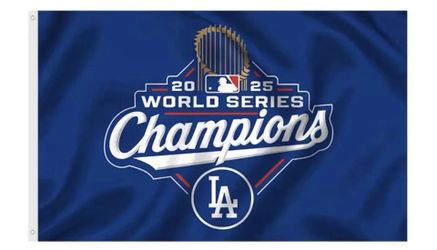 3'x5' Dodgers 2025 World Series Champions Flag  (Single Sided) . 