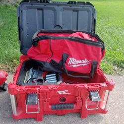 Mixed Milwaukee Tools And Yard Trimmer 
