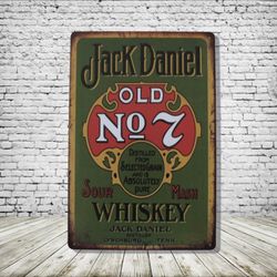Jack Daniels Vintage Style Antique Collectible Tin Metal Sign Wall Decor