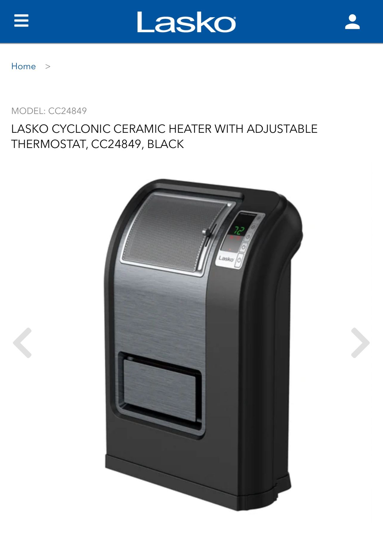 Lasko Ceramic Heater - $40obo