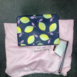 Kate Spade New York Wristlet Fruit Print Hand Bag| Comes W Dust Bag 