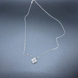 925 Silver Necklace With Moissanite Diamond Pendant 