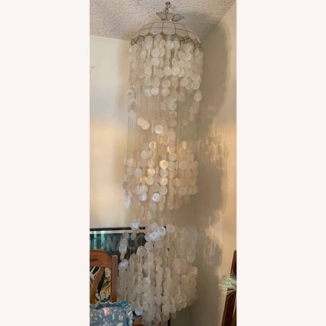 Vintage Mid-Mod Verner Panton-Style Shell Lamp Chandelier New in Crate!