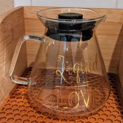 Glass Coffee Carafe Liquid Love