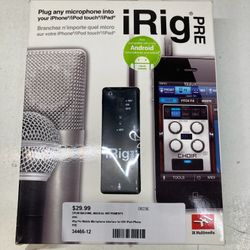 IK Multimedia iRig Pre Mobile Microphone Interface for IOS IPad IPhone