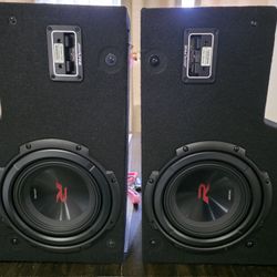 ** Like New ** Alpine Type R 8" Subswoofers W/ Custom Ported Boxes