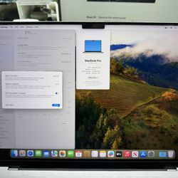macbook pro 2021 a2485   16”  1tb  m1 max 