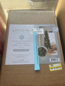 Wondershop 6.5ft Slim Virginia Pine Pre-Lit Tree