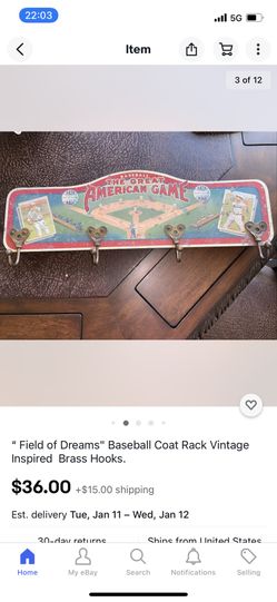 Baseball Coat Rack