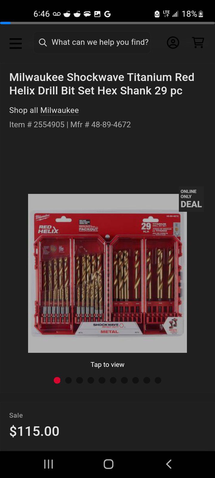 Power Drill Bit Set 60% Discount Brand New Milwaukee RED HELIX In Stores Cost  115  