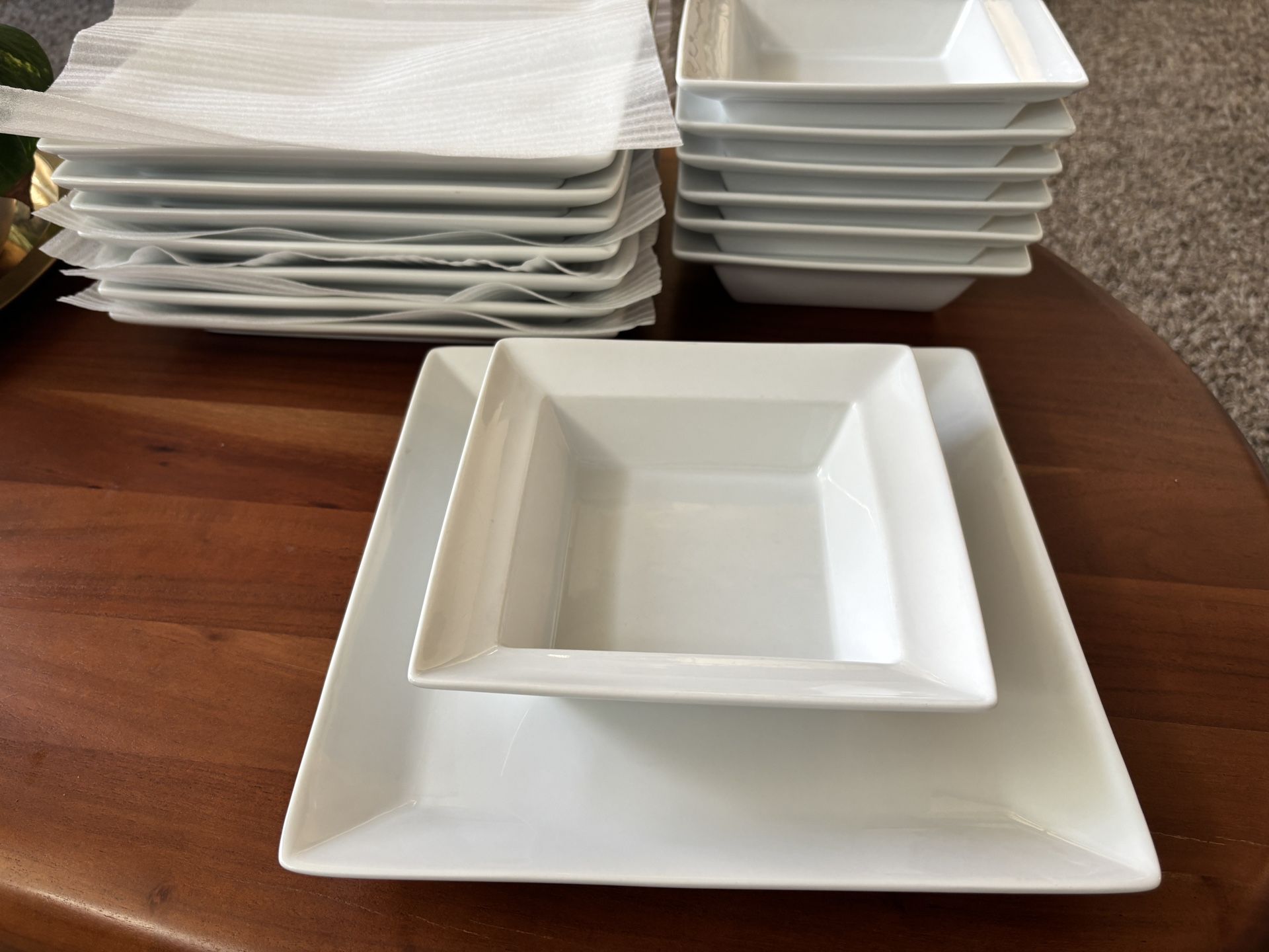 Pottery Barn “Great White” Square Dishes
