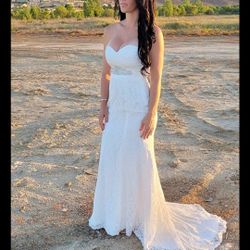 Size 6 New Wedding Dress With Mermaid Tail 