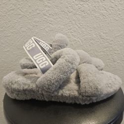UGG Oh Yeah Slingback Gray Slippers 