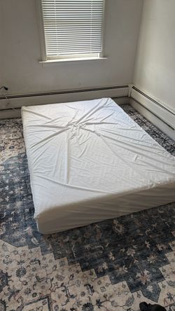 Queen Mattress with White Cover