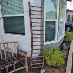 Rustic Wood Ladder 