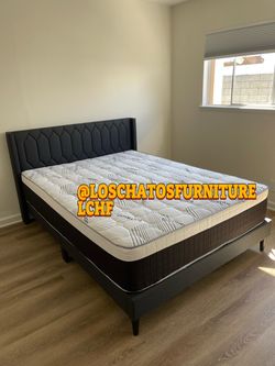 Queen size bed frame and mattress
