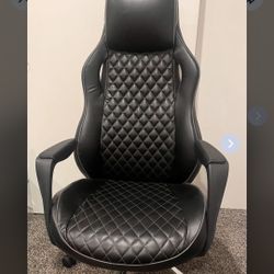 Stables Black Faux Leather Office Chair