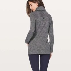 Lululemon To You Tunic Sweater Heathered Core Grey size