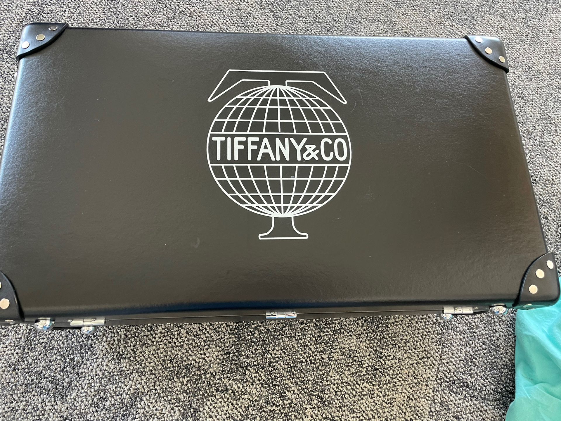 Tiffany & Co Globe Trotter Travel Trolley Black