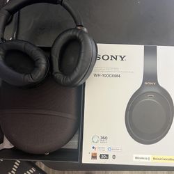 Sony WH1000XM4 Wireless Noise cancellation Over The Ear Headphones Black Multi Bluetooth