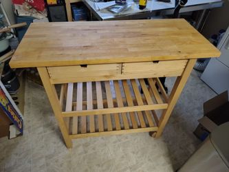 Ikea Wooden Kitchen Cart