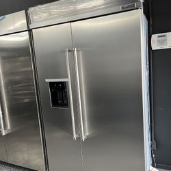 Kitchen Aid Side By Side Built In 48” Refrigerator 2023 Model