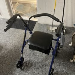 Medline Mobility Dependable Steel Rollator Walker