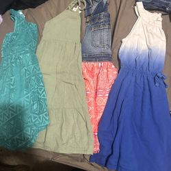 7/8 Girl Dresses And 1 Sweater