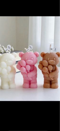Teddy bear scented candles