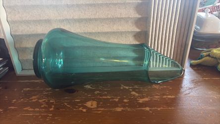 LE Smith Peacock Blue Swung Vase Smooth Fat Bottom