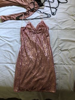 Pink sequin dress