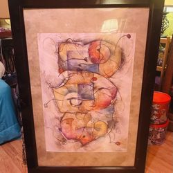 Abstract Framed Art “Bravo” By Eric Vaugh 