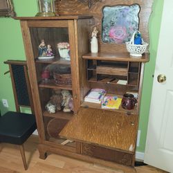 Antique Secratery Desk With Cabinet 