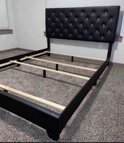 (NEW IN BOX) Black Bed Frame Full & Queen Size  👑
