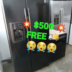 Refrigerator Dishwasher GE Profile Black Clean Like New FREE Delivery 