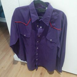 Vintage Western Purple Shirt