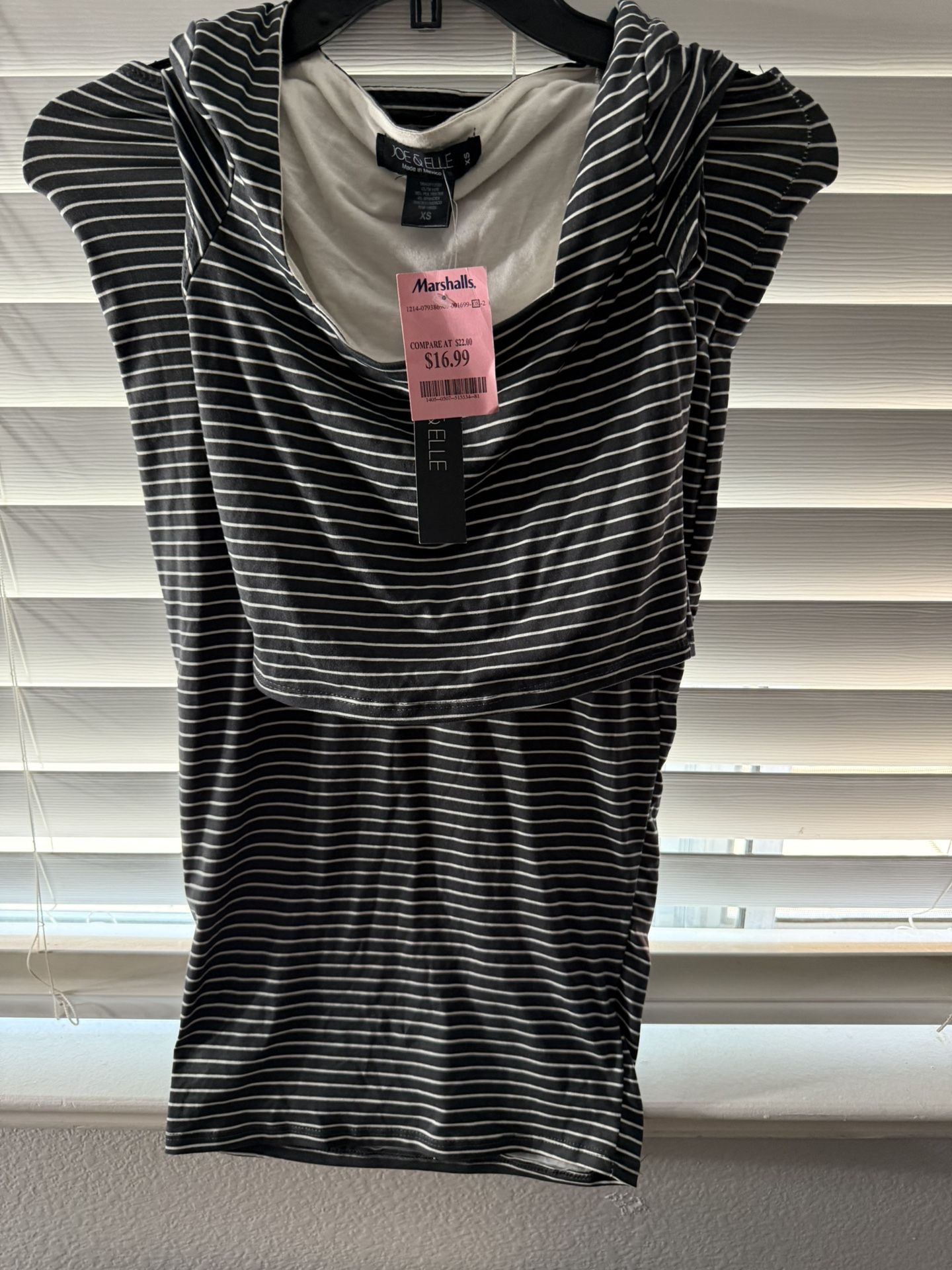 Stripe blouse  and Skirt.