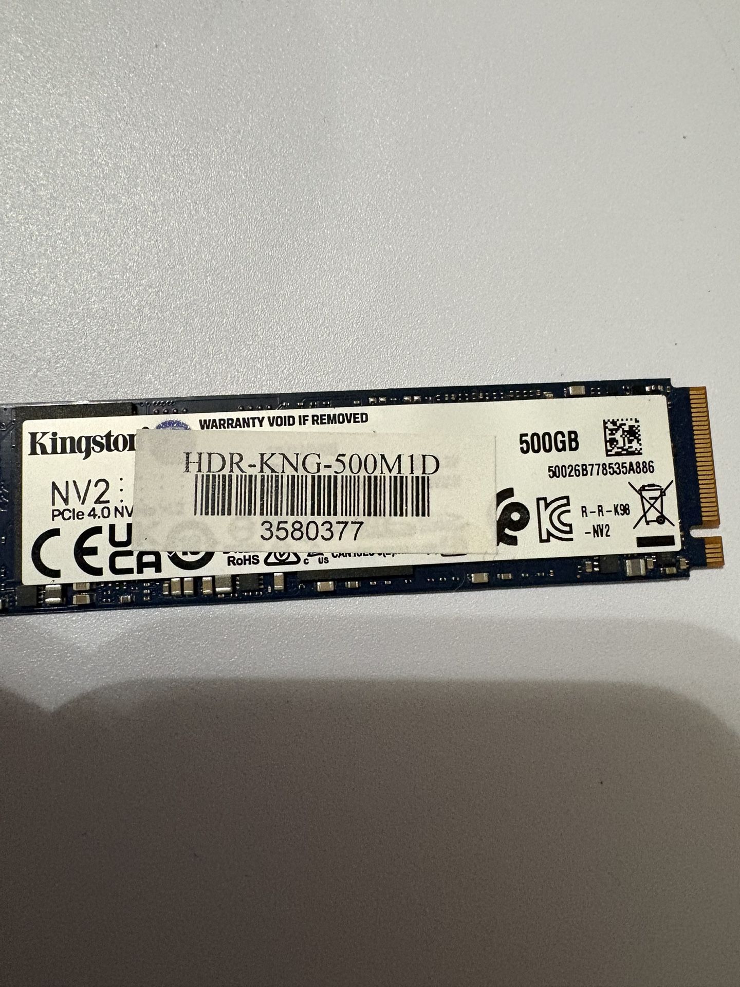 KINGSTON SNVS/500G 500GB M.2 NVMe SSD HARD DRIVE