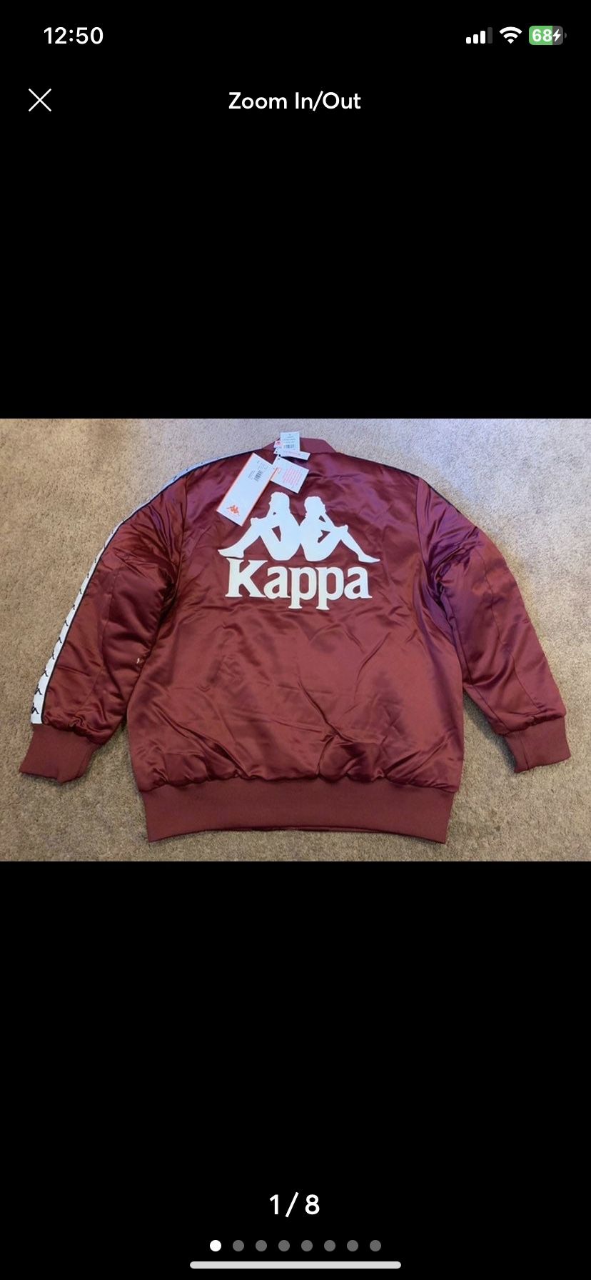 KAPPA Banda Bawer Track Bomber Jacket Burgundy Men’s Size Large