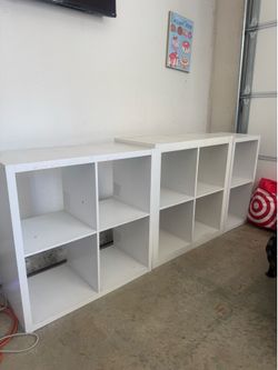 3 ikea shelves