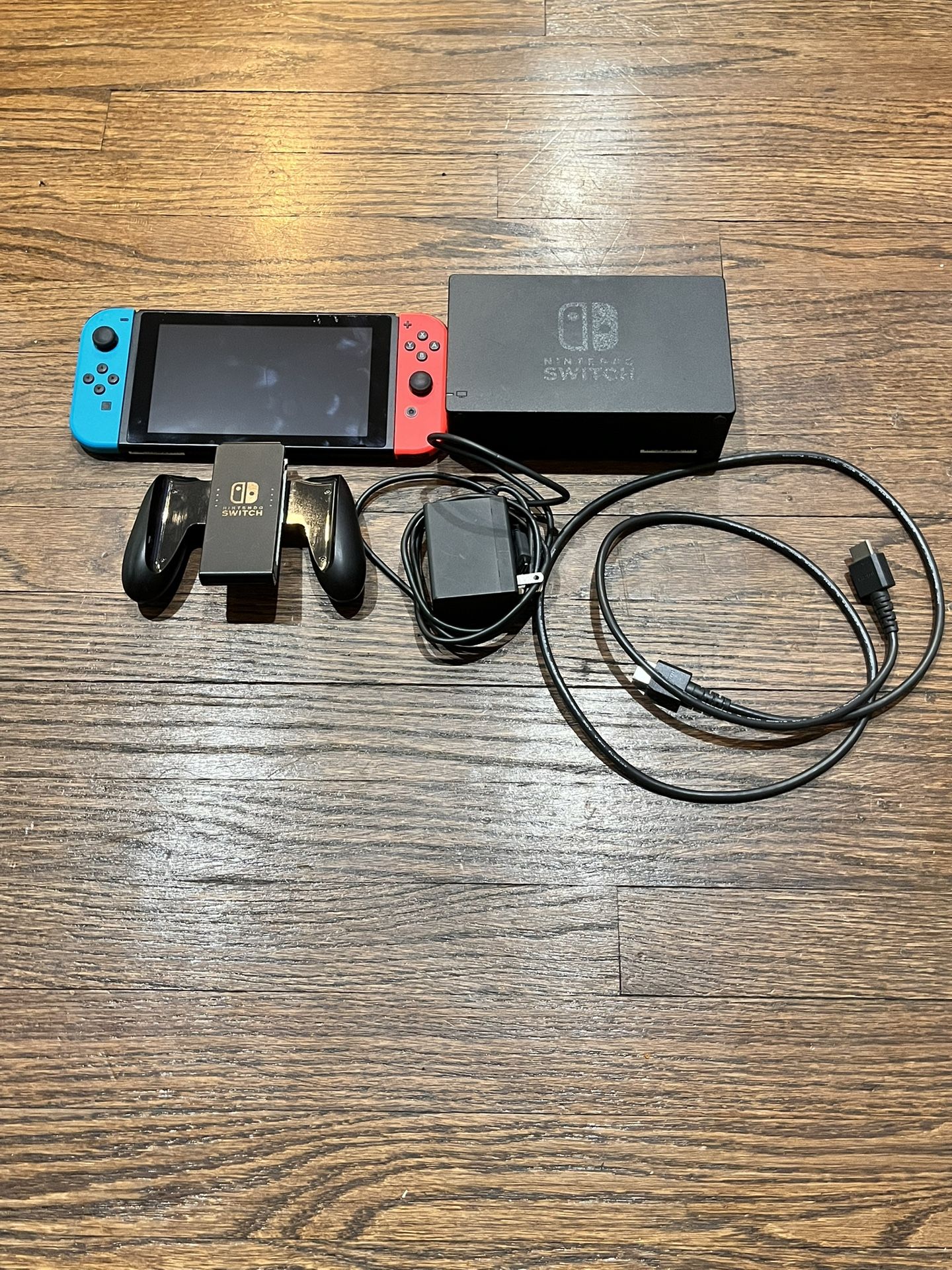 Nintendo Switch With Neon Blue And Neon Red Joy - Con No Box